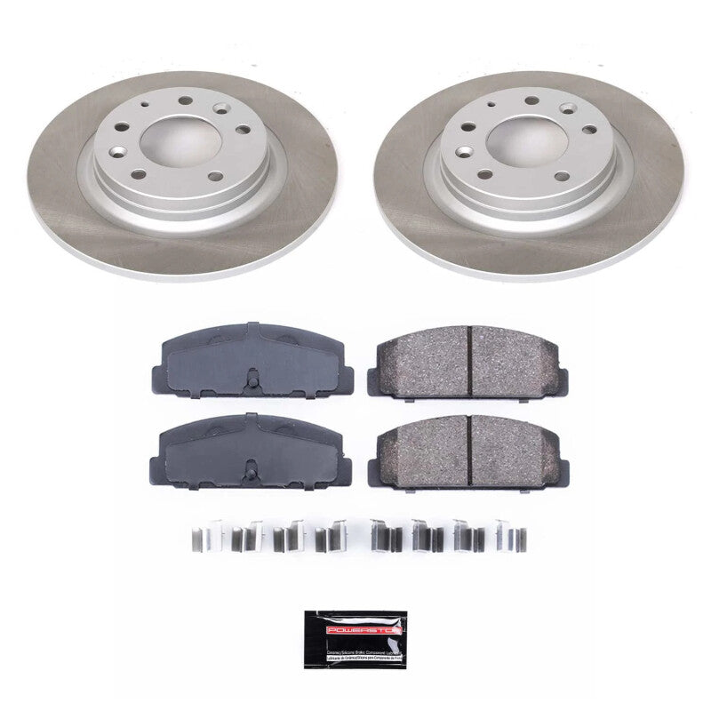PowerStop 2003 Mazda Protege Rear Semi-Coated Rotor Kit (SC2452)