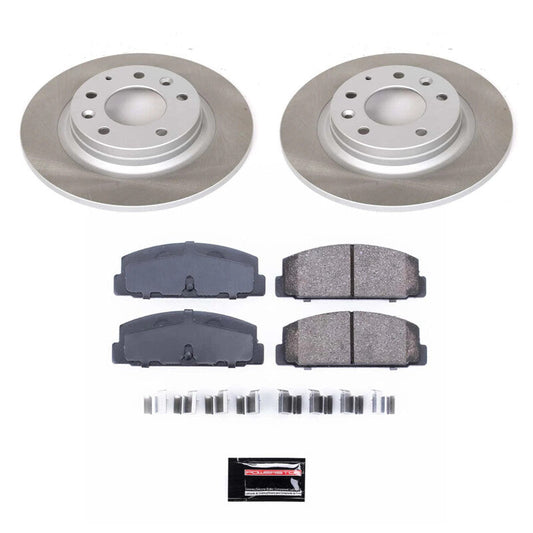 PowerStop 2003 Mazda Protege Rear Semi-Coated Rotor Kit (SC2452)