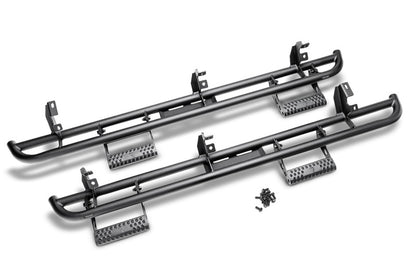N-Fab RKR Rails 2018 Jeep Wrangler JL 4 Door Dab Length - Gloss Black - 1.75in