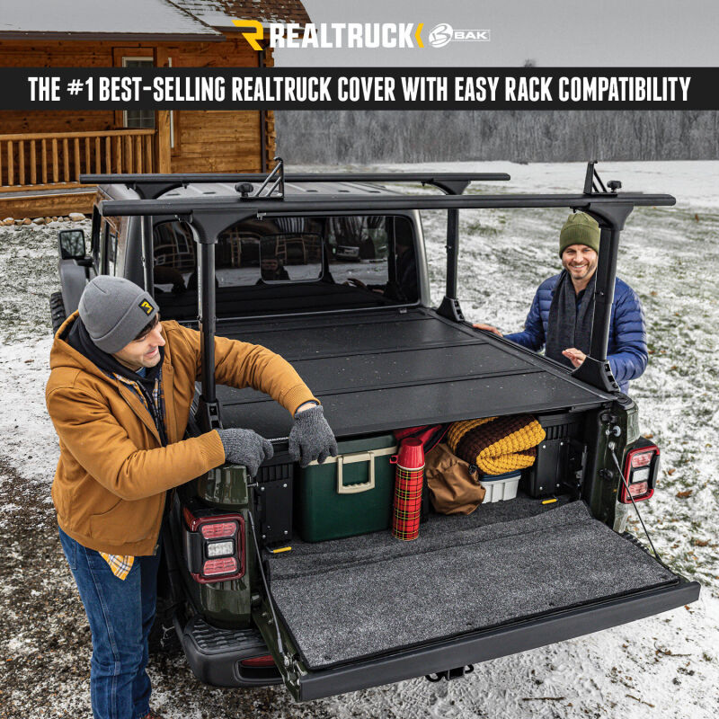 BAK 449701TS BAKFlip MX4 TS Hard Folding Tonneau Cover for 20-25 Jeep Gladiator