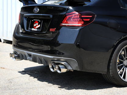 aFe Takeda 3in to 2-1/2in Stnlss Cat-Back Exhaust w/ Polished Tips | Subaru WRX / STI (15-21) (49-36810-P)