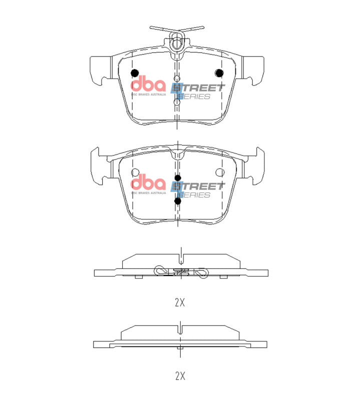 DBA Street Series Rear Brake Pads | VW Golf MK7 (15-21) (DB2415SS)