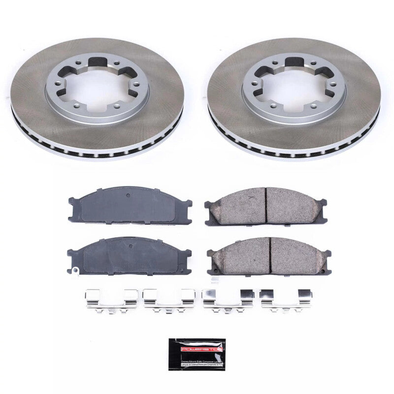 PowerStop 87-95 Nissan Pathfinder Front Semi-Coated Rotor Kit (SC4837)