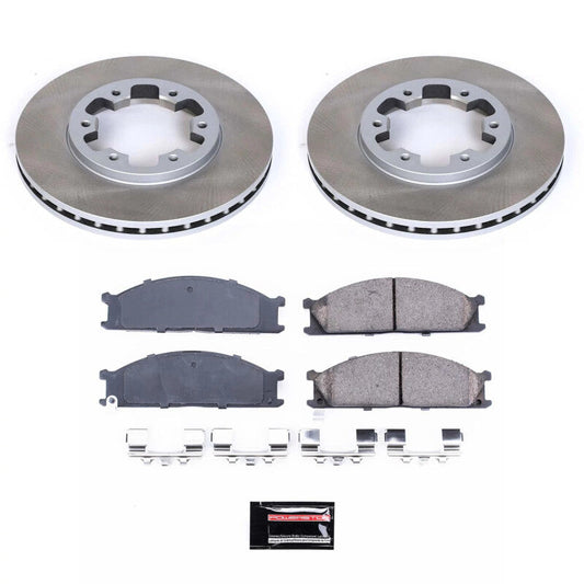 PowerStop 87-95 Nissan Pathfinder Front Semi-Coated Rotor Kit (SC4837)