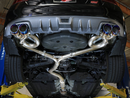 aFe Takeda 3in to 2-1/2in Stainless Steel Cat-Back Exhaust w/ Blue Flame Tip | Subaru WRX/STi (15-21) (49-36810-L)