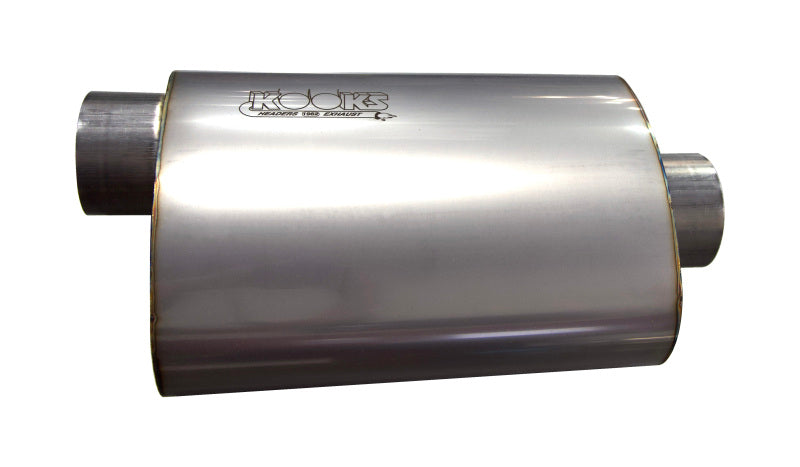Kooks MUF-018 3in Oval Center/Offset SS Muffler 12in Body