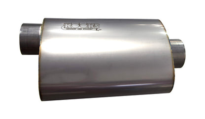 Kooks MUF-018 3in Oval Center/Offset SS Muffler 12in Body