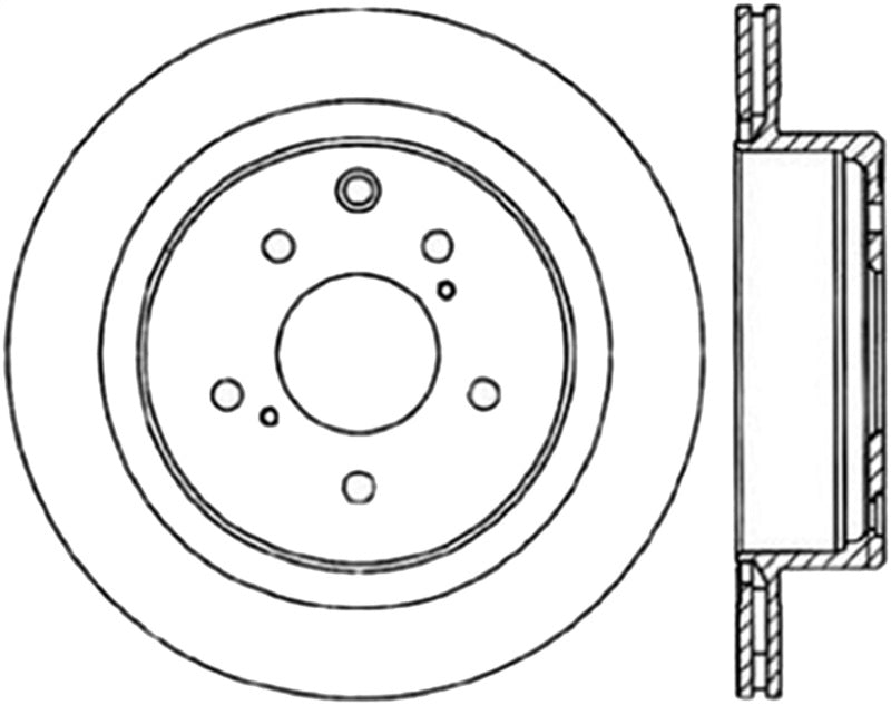 StopTech 127.42047L Sport Cross-Drilled & Slotted Disc Brake Rotor for 300ZX