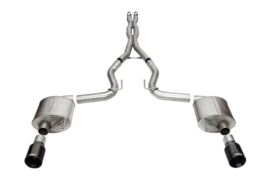 CORSA Xtreme, Sport / 3.0 in Cat-Back 4.5 in Straight Tips | 2024 Mustang GT Coupe (21251, 21255)