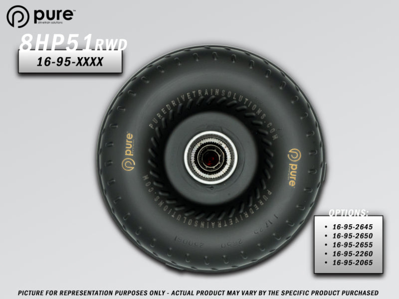 PDS 8HP51 High Performance Billet Race Torque Converter - 26/50 Stator - RWD
