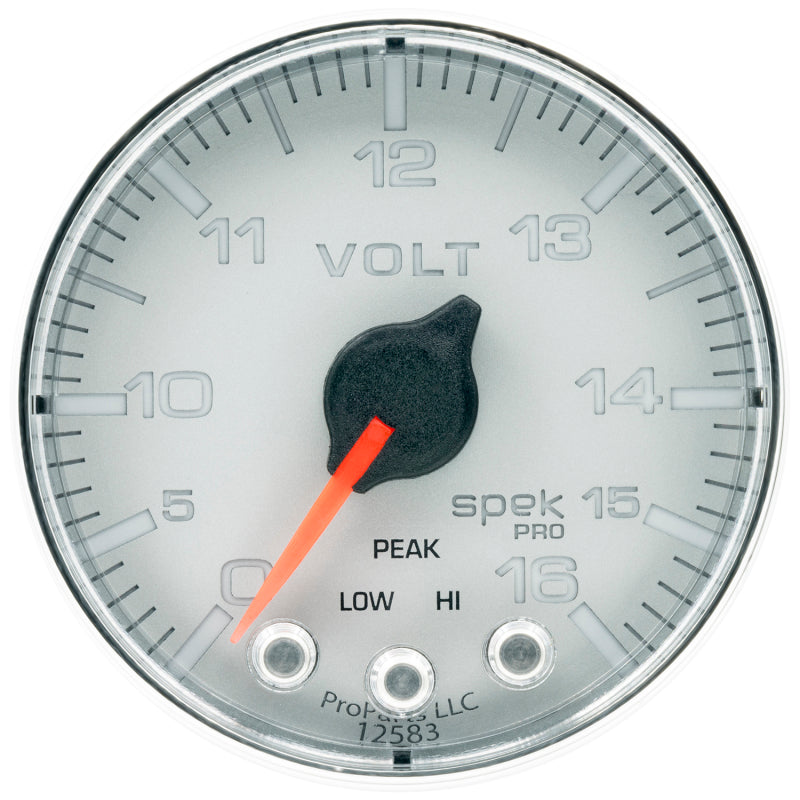 Autometer Spek-Pro 2 & 1/16" Voltmeter Gauge 16V
