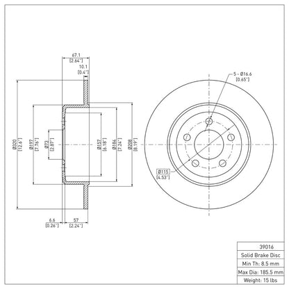 DFC Rear Brake Rotor: Chrysler 300 (05-23)