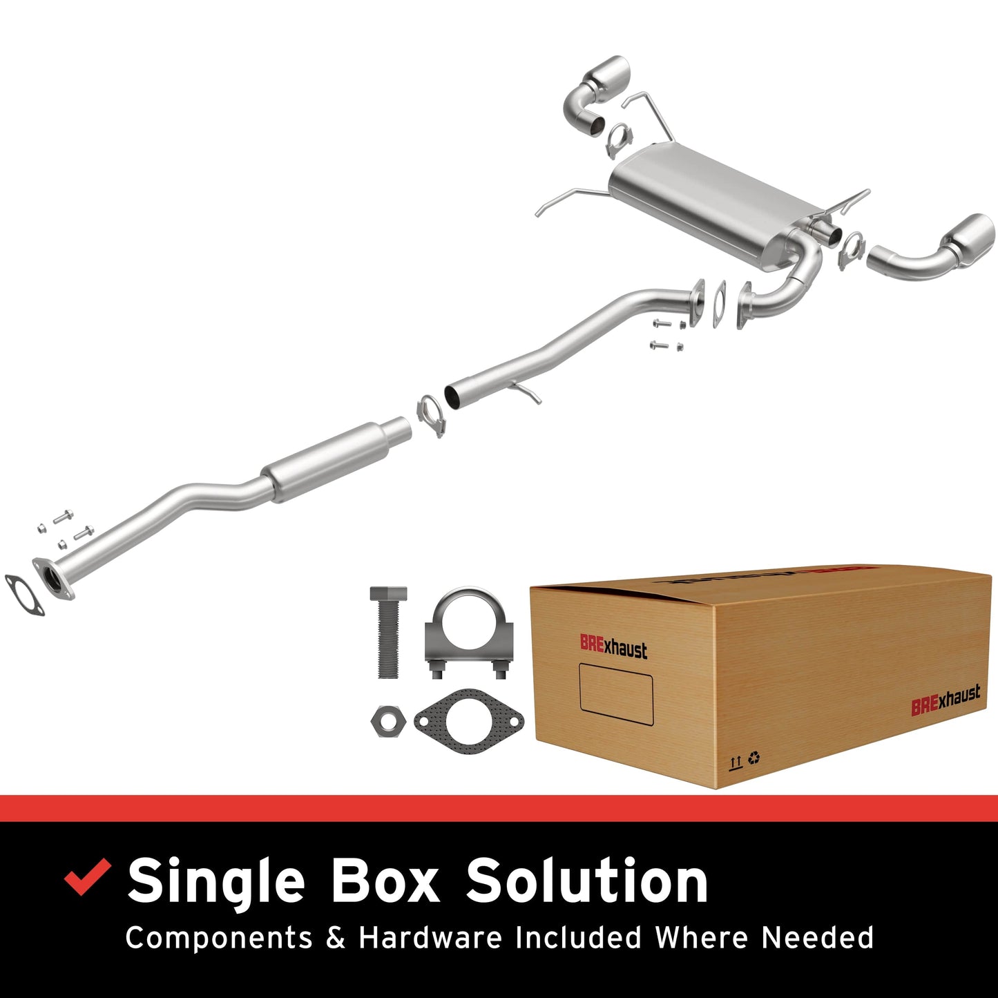 BRExhaust 2003-2007 INFINITI G35 3.5L Direct-Fit Replacement Exhaust System