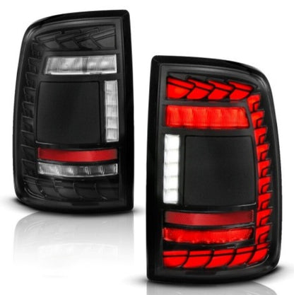 ANZO 19-24 RAM 2500/3500 Full LED Tail Lights SeqSig Black Pair (311482A)
