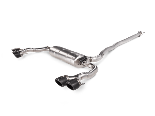Akrapovic Evolution Line Cat Back (Titanium) w/ Carbon Fiber Tips - Mercedes AMG CLA 45 / 45 S (C118)
