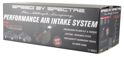 Spectre Air Intake Kit | Dodge RAM 1500/2500 V8-5.2/5.9L F/I Polished w/ Red Filter (9931)