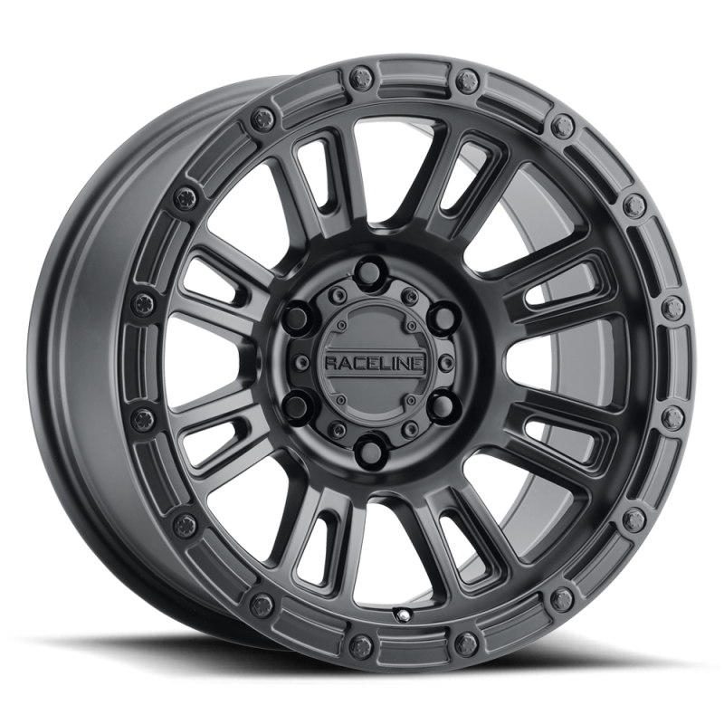 Raceline 956 Compass Satin Black | 17x8" +30mm | 5x114.3mm Wheel