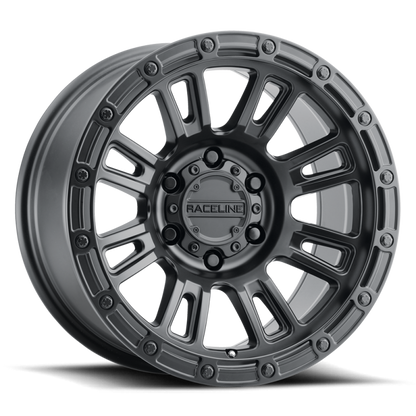 Raceline 956 Compass Satin Black | 17x8.5" +0mm | 5x127mm Wheel