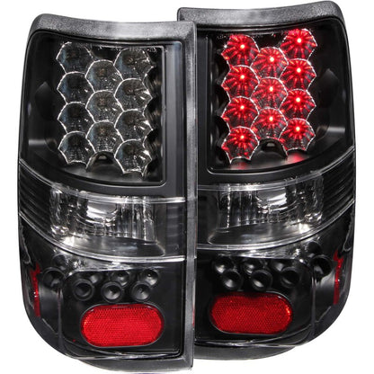 ANZO 2004-08 Ford F-150 LED Taillights Black Pair (311024)