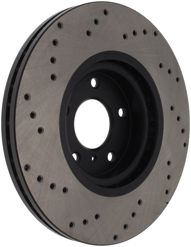 Stoptech 128.42080L Sport Cross-Drilled Disc Brake Rotors For Nissan Altima