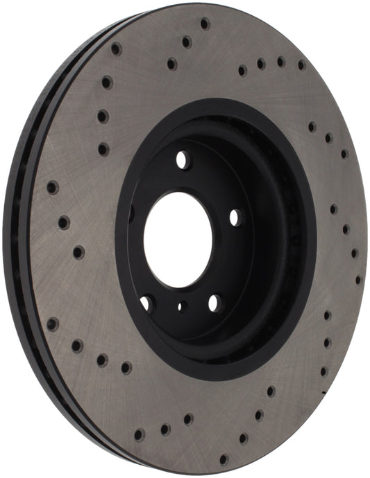 Stoptech 128.42080L Sport Cross-Drilled Disc Brake Rotors For Nissan Altima