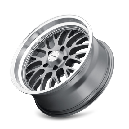 Ridler Wheels 607 Gloss Grey Machined | 18x8" +0mm | 5x120.65mm Wheel