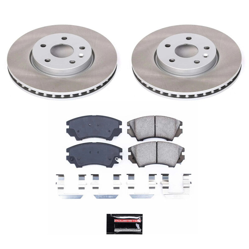 PowerStop 10-11 Saab 9-5 Front Semi-Coated Rotor Kit (SC3031)