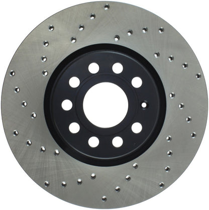 Stoptech 128.33098R Sport Cross-Drilled Disc Brake Rotors For Volkswagen Jetta
