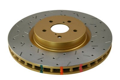 DBA Front Drilled & Slotted 4000 Series XS Gold Brake Rotor | Subaru STi (17+) (DBA43050XS-10)