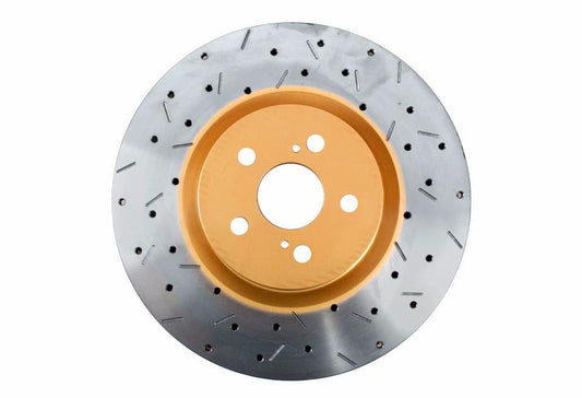 DBA XS 4000 Series Slotted & Drilled Rotor - Front | 2016-2017 Ford Focus RS (DBA42968BLKXS)