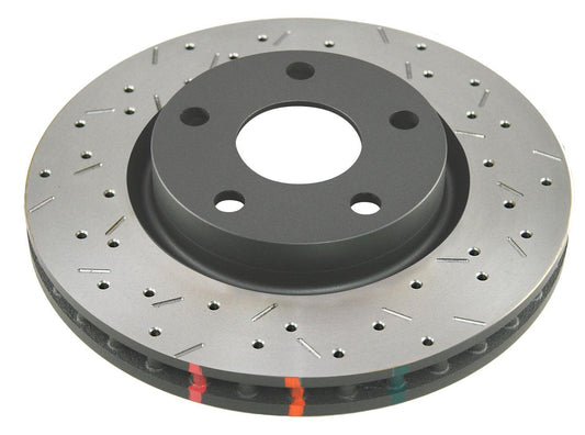 DBA XS 4000 Series Slotted & Drilled Rotor - Rear | 2016-2017 Ford Focus RS (DBA42969BLKXS)
