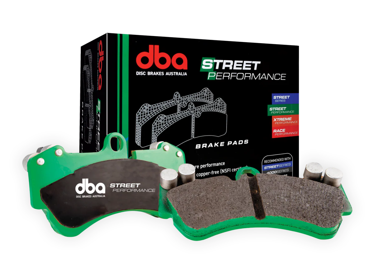 DBA Street Performance Series Rear Brake Pads 2022-2024 WRX w/ Hand E-Brake/ 2013-2021 BRZ w/ Steel Calipers / 2010-2014 Legacy / 2014-2015 Forester XT