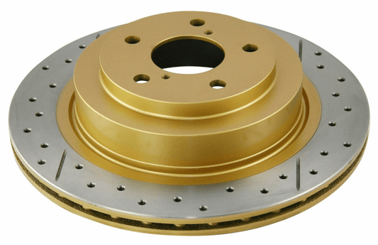 DBA Drilled & Slotted Rear Street Series Rotor | Subaru WRX (06-07) / LGT (05-08) (DBA653X)