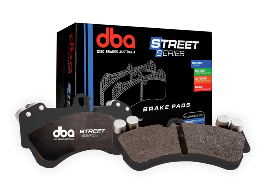 DBA Street Series Rear Brake Pads 2022-2024 WRX w/ Hand E-Brake / 2013-2021 BRZ w/ Steel Calipers / 2010-2014 Legacy / 2014-2015 Forester XT