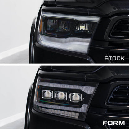 Form Lighting 2019-2024 Ram 1500 Sequential LED Projector Headlights (Pair)