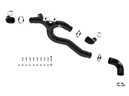 aFe 46-20808-B BladeRunner Aluminum Hot Charge Pipe Black For Genesis G70
