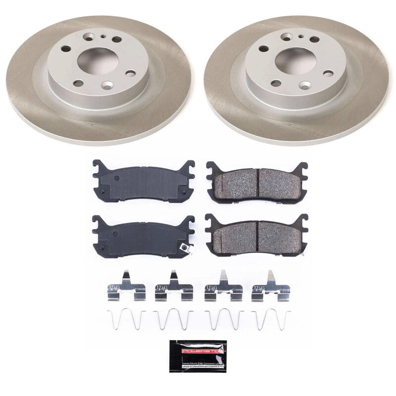 PowerStop 97-99 Mercury Tracer Rear Semi-Coated Rotor Kit (SC772)