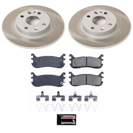 PowerStop 97-99 Mercury Tracer Rear Semi-Coated Rotor Kit (SC772)
