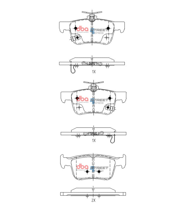DBA Street Series Rear Brake Pads | Honda Accord 2.0L Hybrid (19+) (DB15152SS)