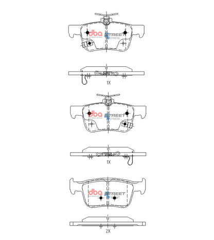 DBA Street Series Rear Brake Pads | Honda Accord 2.0L Hybrid (19+) (DB15152SS)