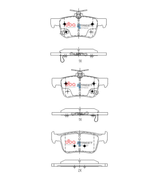 DBA Street Series Rear Brake Pads | Honda Accord 2.0L Hybrid (19+) (DB15152SS)