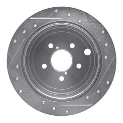 R1 D&S Rear Left Drilled & Slotted Rotor