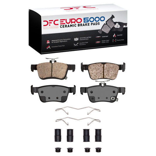 DFC 16-25 Integra Rear Euro Ceramic Brake Pads w/HW | Honda Civic/Integra (06-22) (1600-1878-01)