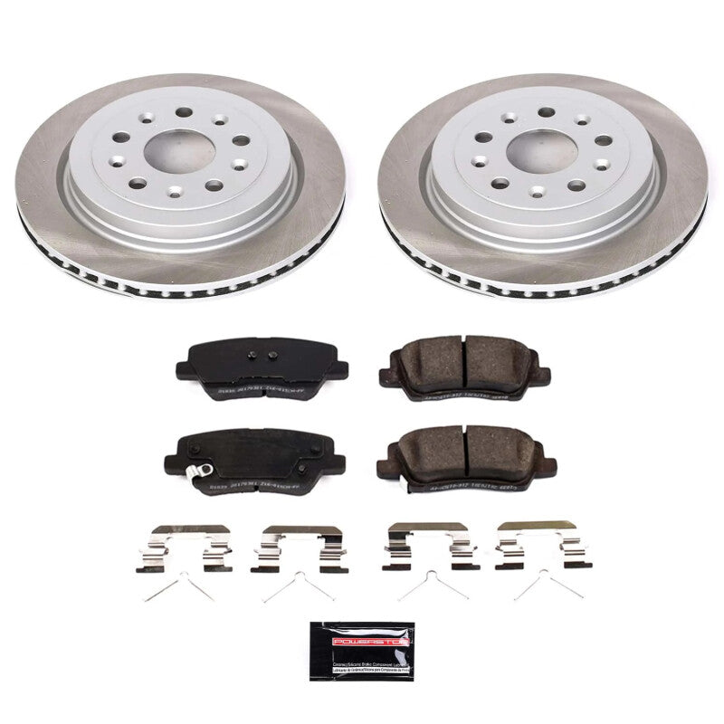 PowerStop 2019 Cadillac CTS Rear Semi-Coated Rotor Kit (SC8965)