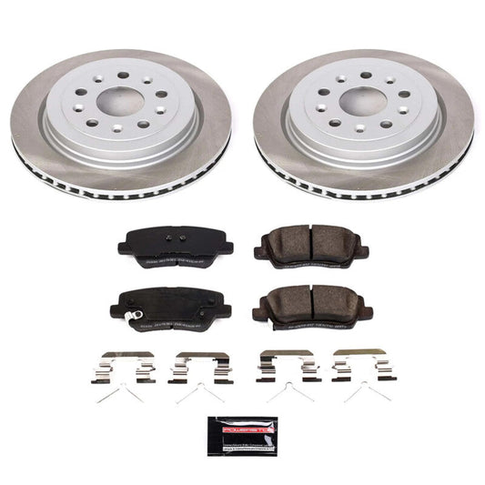 PowerStop 2019 Cadillac CTS Rear Semi-Coated Rotor Kit (SC8965)
