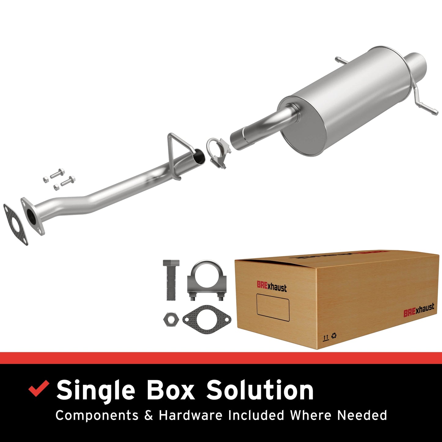 BRExhaust 2002-2004 Subaru Impreza 2.0L Direct-Fit Muffler Kit