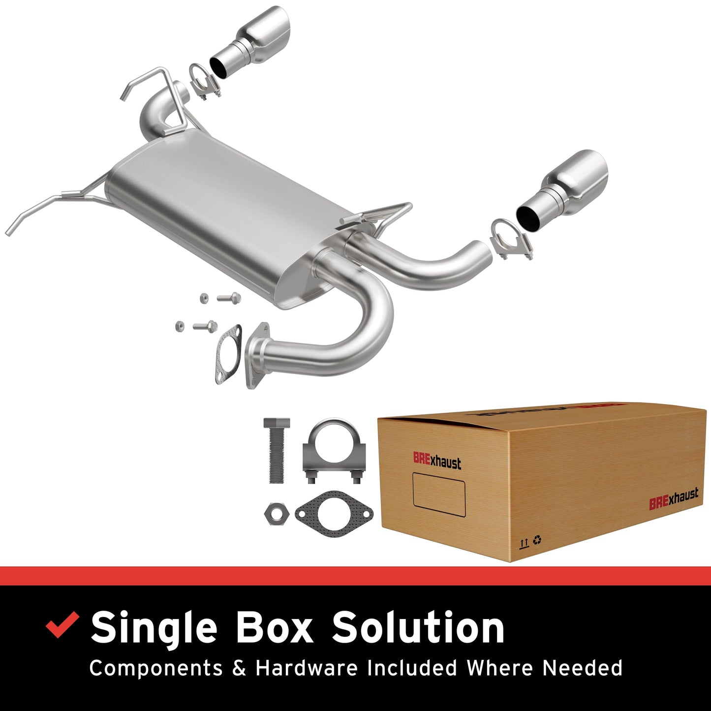 BRExhaust 2003-2007 INFINITI G35 3.5L Direct-Fit Muffler Kit