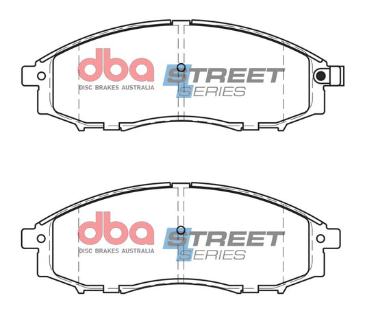 DBA Front Street Series Brake Pads | Nissan Frontier 6 Cyl RWD (03-04) (DB1439SS)
