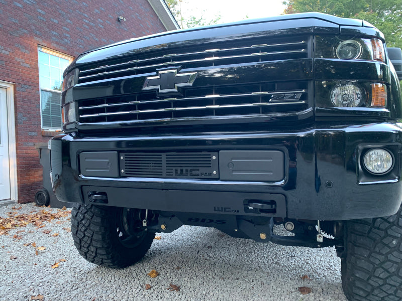Wehrli 15-19 Chevrolet 2500/3500 Front Bumper Valance Filler Panel Kit w/Tow Hooks - Texture Black