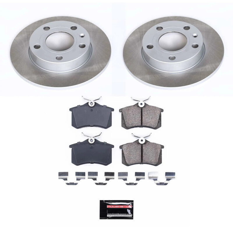 PowerStop 02-05 Audi A4 Quattro Rear Semi-Coated Rotor Kit (SC3129)